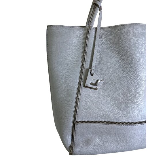Botkier Soho Pebbled Gray Leather Tote Handbag Large 18" X 13 Carry On - Picture 3 of 12
